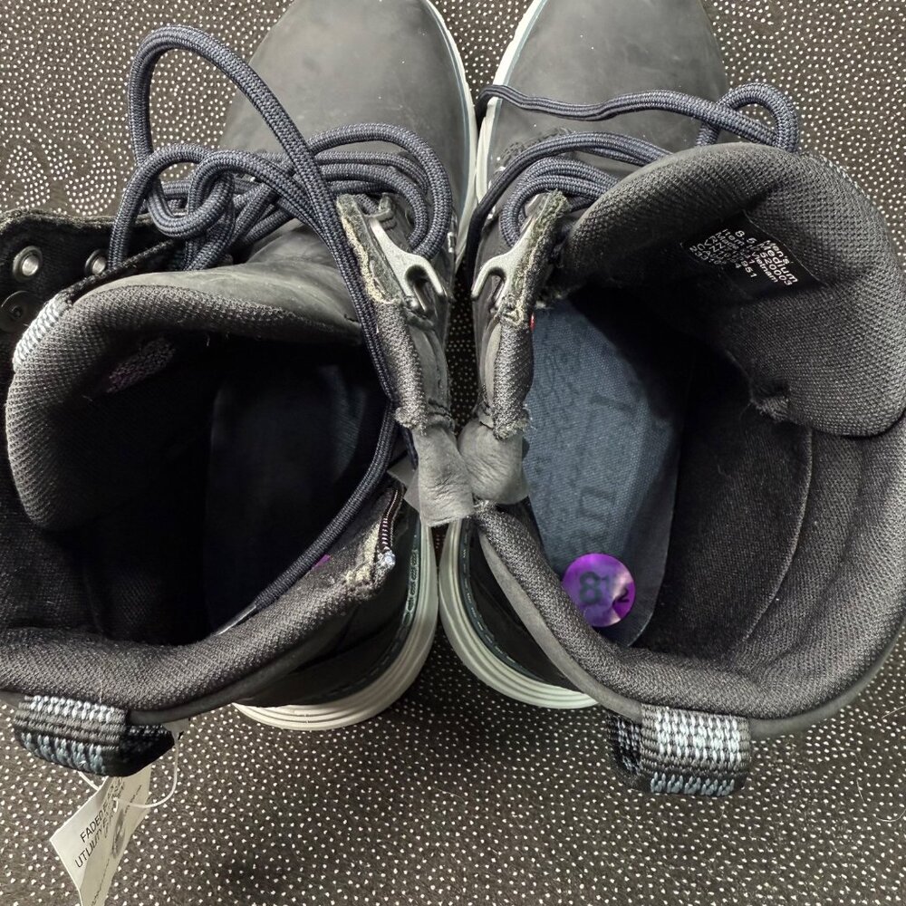 L.L. Bean Men's Waterproof Black Leather Boots Size 8.5 M Side Zipper & Lace-Up - Picture 9 of 9